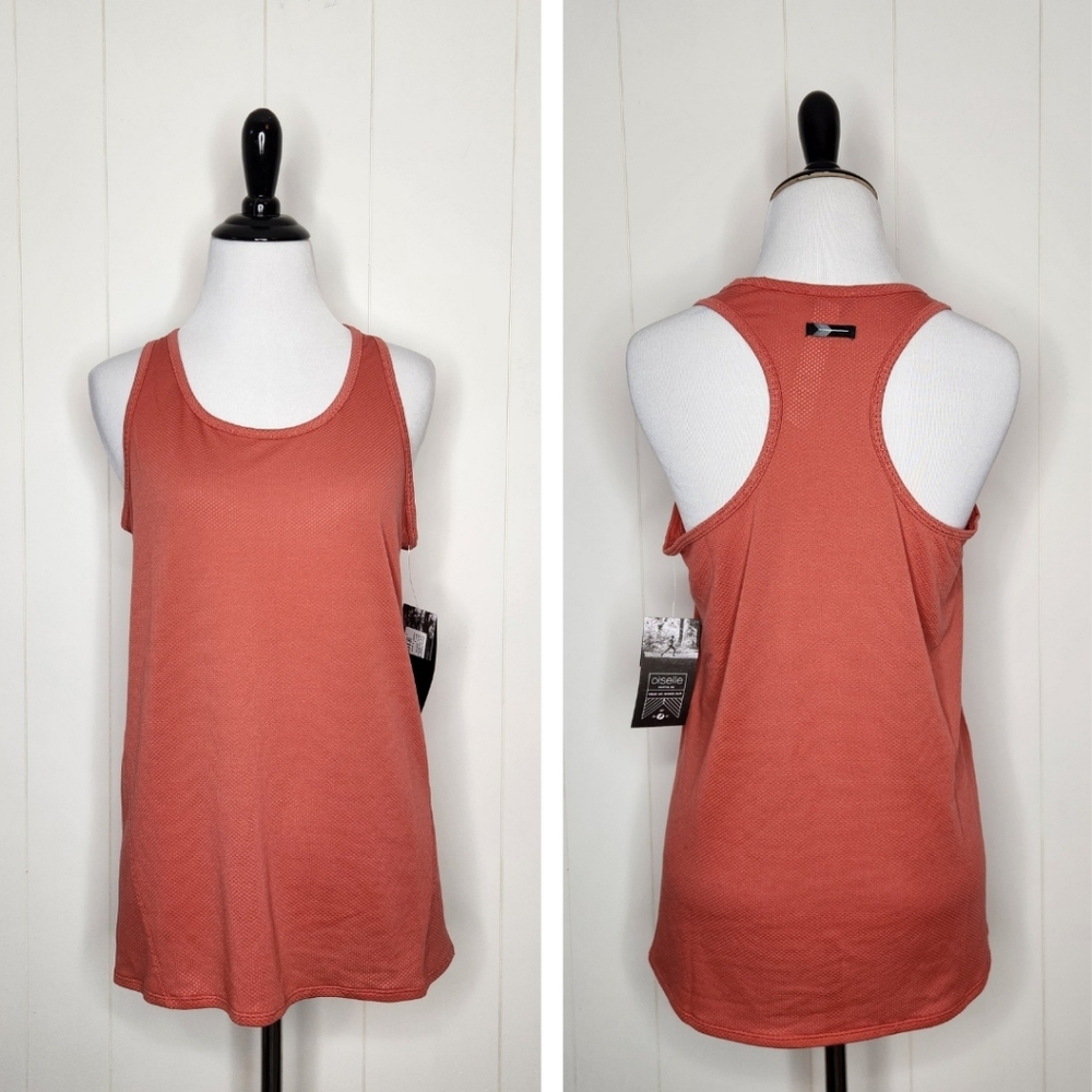 NWT Oiselle Garnet Rose Pink Mesh Tank Top Women's Size 8